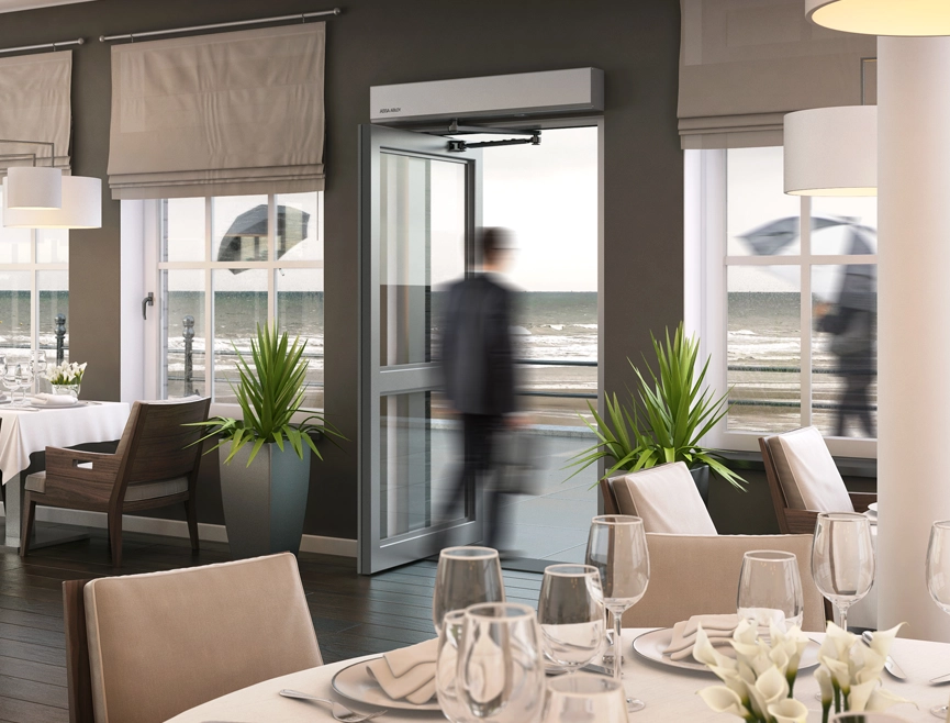 Portas de vidro automáticas ASSA ABLOY Metal Laran